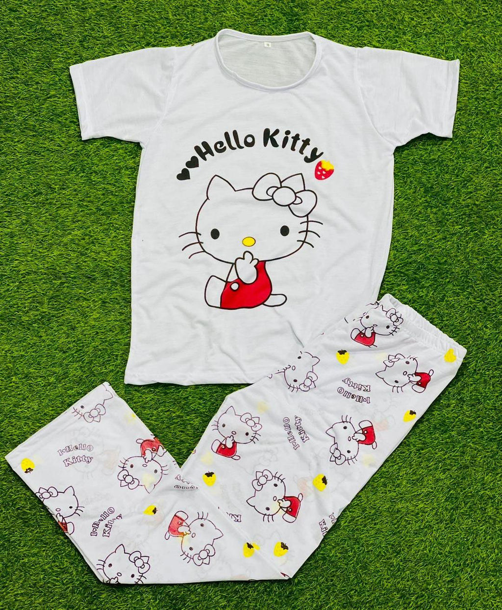 Hello Kitty Cotton Night Suit Medium Large