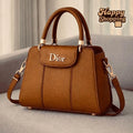 Dior Mustard Leather Shoulder Bag 9x12" Women's Handbag