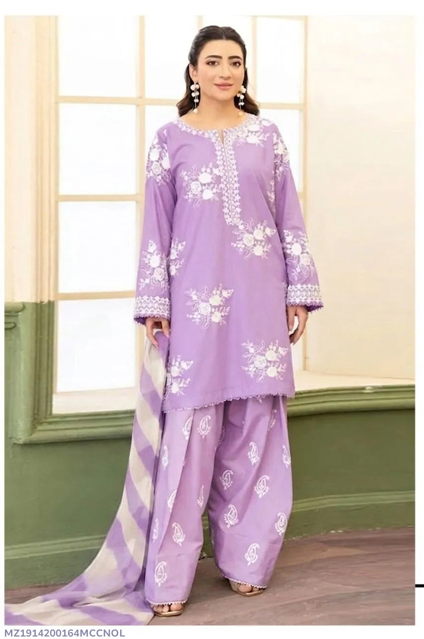 ZARASHAHJAHAN 3 Pcs Unstitched Embroidered Suit