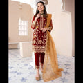Organza 3Pc Embroidered Set M024