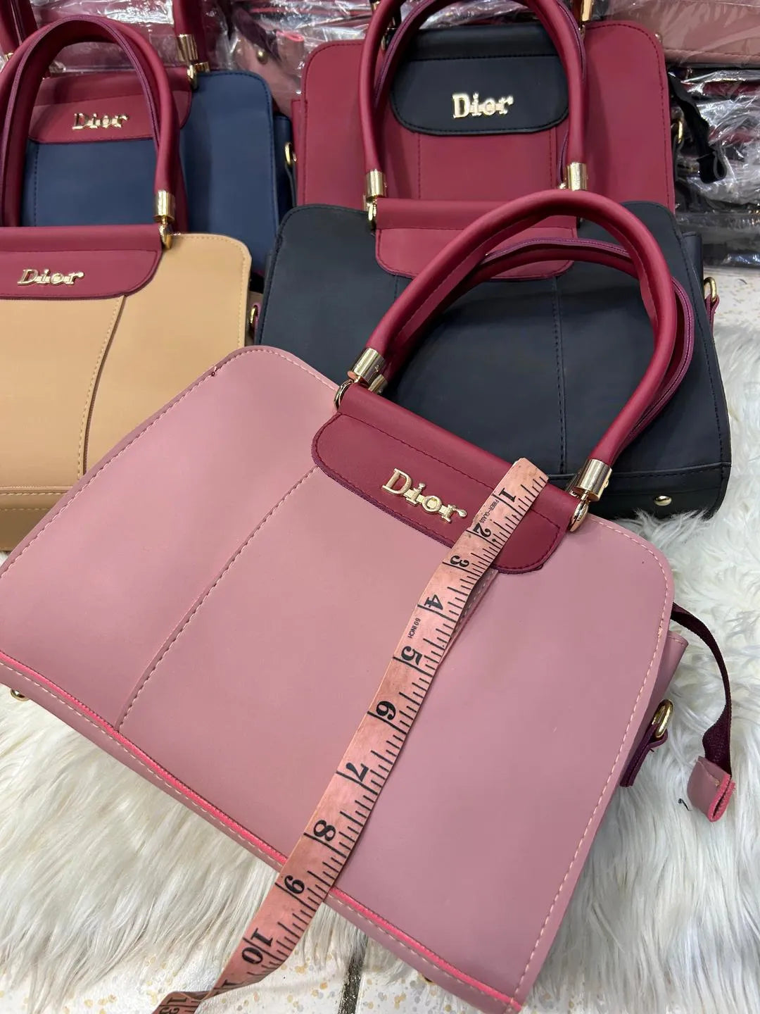 Women's Leather Shoulder Bag Black Blue Maroon Pink Beige 9x11" A045