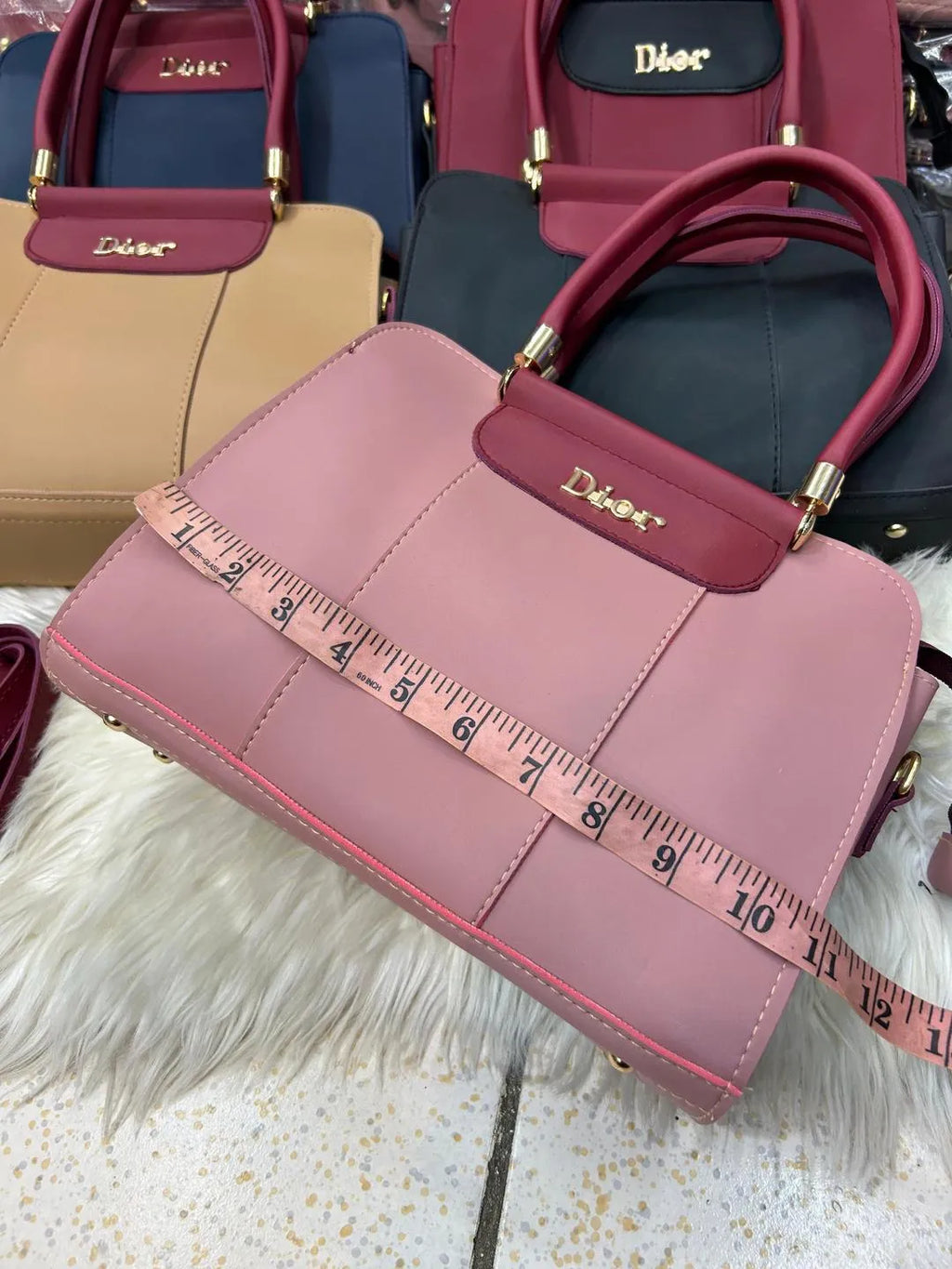 Women's Leather Shoulder Bag Black Blue Maroon Pink Beige 9x11" A045