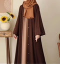 Chocolaty Brown Georgette Abaya with Detachable Stoller for Women