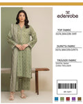 3-Piece Unstitched Lawn Suit Olive Digital Print Pakistan M035