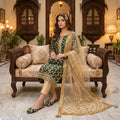 3 Pcs Women's Unstitched Embroidered Suit