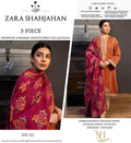 3 Piece Embroidered Dhanak Suit for Women